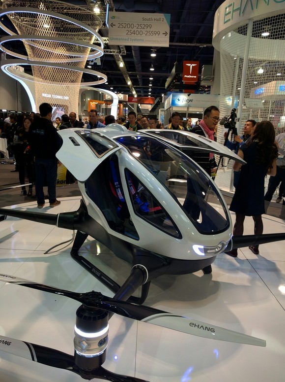 Ehang 184, A Single Passenger Drone Debuts At CES 2016