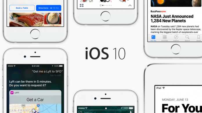 iOS 10 interface