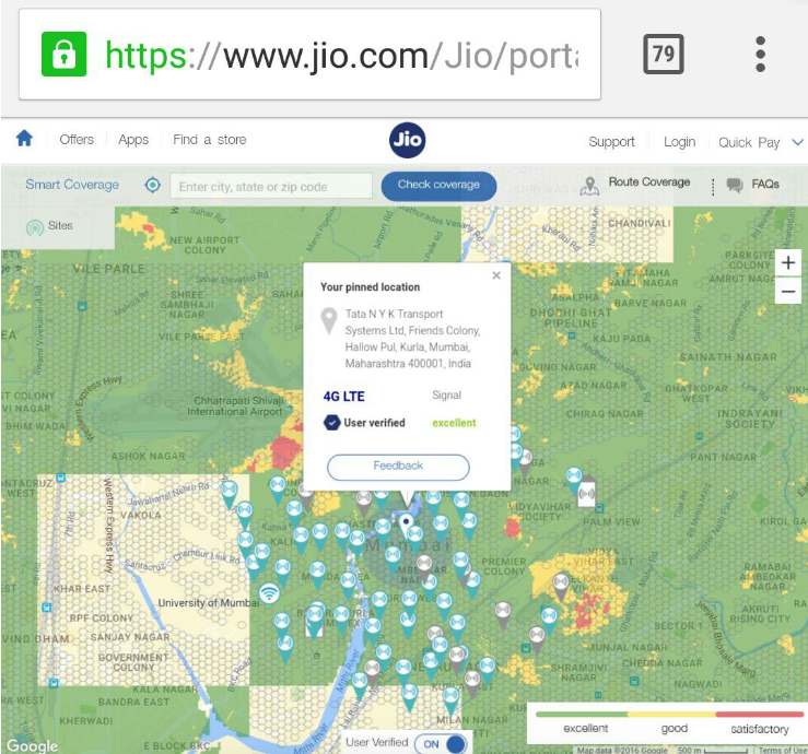 Reliance Jio Smart Coverage Map To Take On Airtel Open Network 