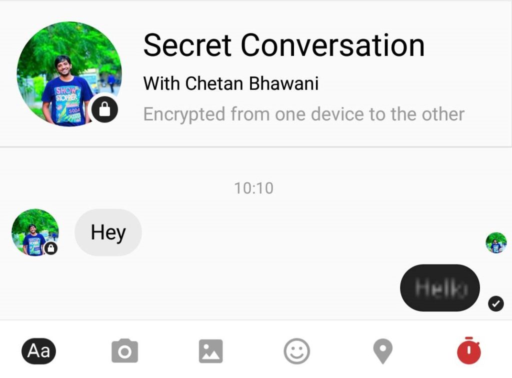 go to secret conversation