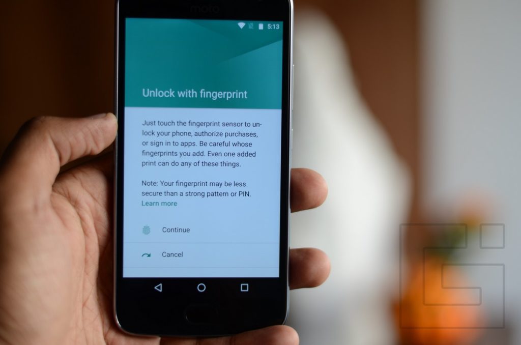 How to Setup the Fingerprint Sensor on Moto G5 Plus